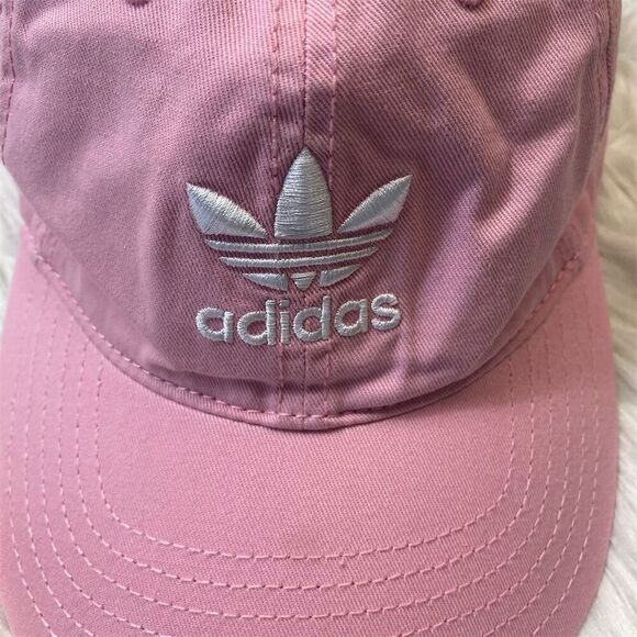 Adidas Originals Women's Pink Trefoil Strapback Hat Adjustable Casual - Picture 8 of 10